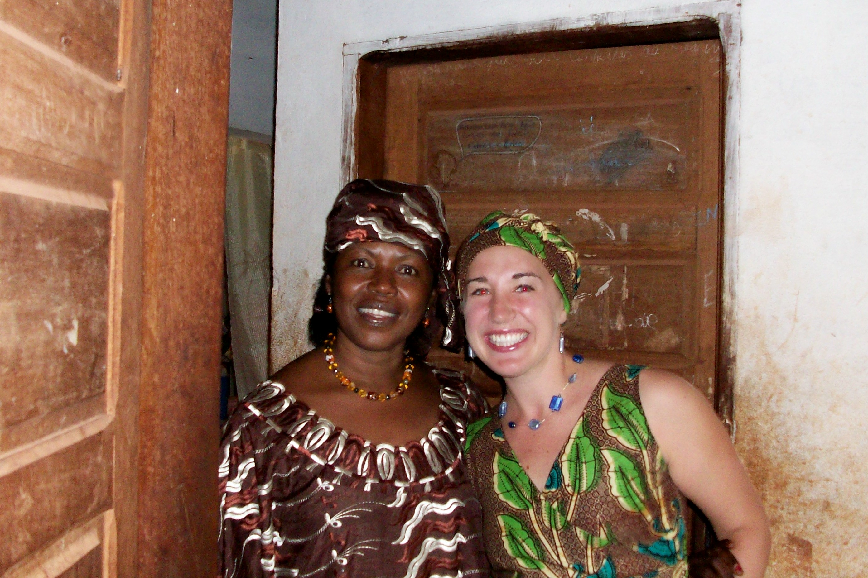 Ashley with her host mom while serving as a Peace Corps Volunteer in Manjo, Cameroon